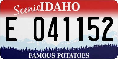 ID license plate E041152