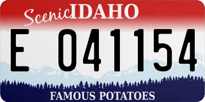 ID license plate E041154