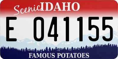 ID license plate E041155