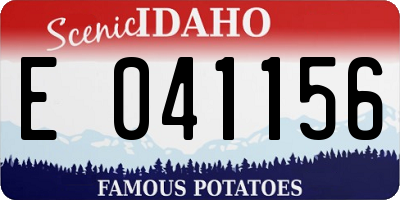 ID license plate E041156
