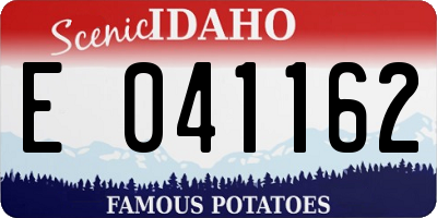 ID license plate E041162