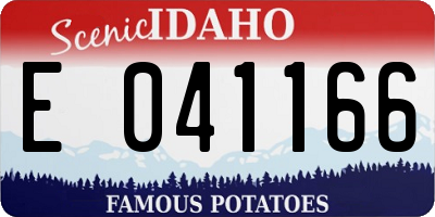 ID license plate E041166