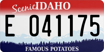 ID license plate E041175