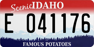 ID license plate E041176
