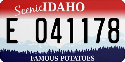 ID license plate E041178