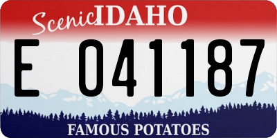 ID license plate E041187