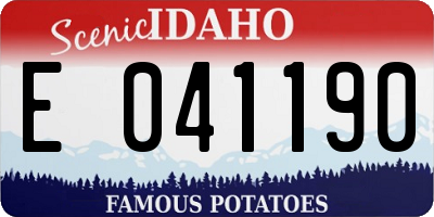 ID license plate E041190