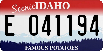 ID license plate E041194