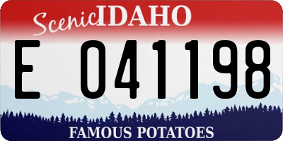 ID license plate E041198