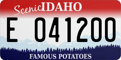 ID license plate E041200