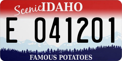 ID license plate E041201