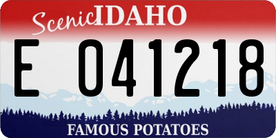 ID license plate E041218