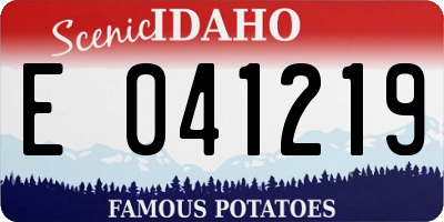 ID license plate E041219