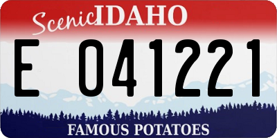 ID license plate E041221