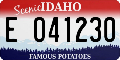 ID license plate E041230