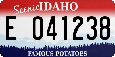 ID license plate E041238