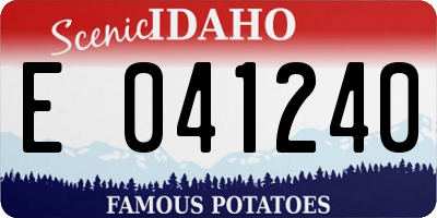 ID license plate E041240