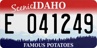 ID license plate E041249