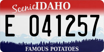 ID license plate E041257