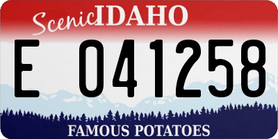 ID license plate E041258