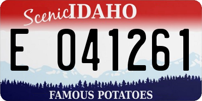 ID license plate E041261