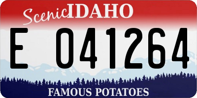 ID license plate E041264