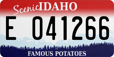 ID license plate E041266