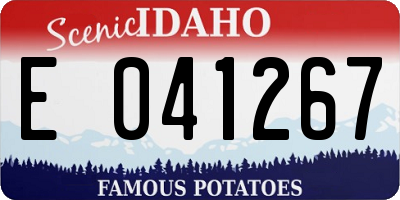 ID license plate E041267
