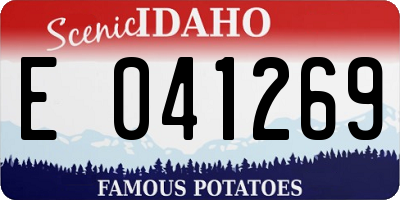 ID license plate E041269