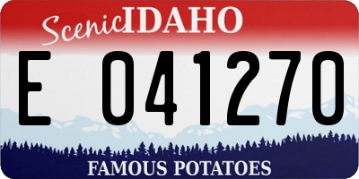 ID license plate E041270