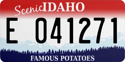 ID license plate E041271