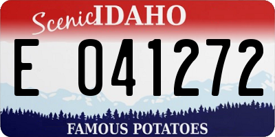 ID license plate E041272
