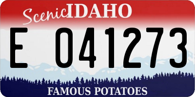 ID license plate E041273