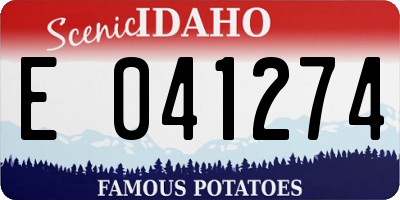 ID license plate E041274