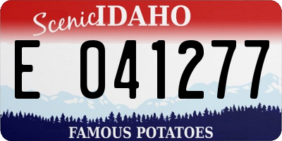 ID license plate E041277