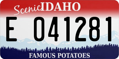 ID license plate E041281