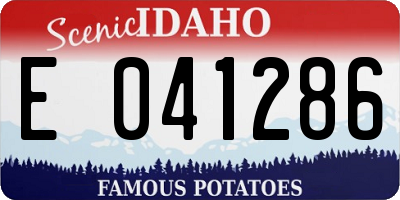 ID license plate E041286