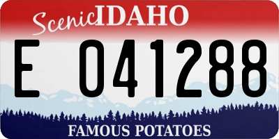 ID license plate E041288