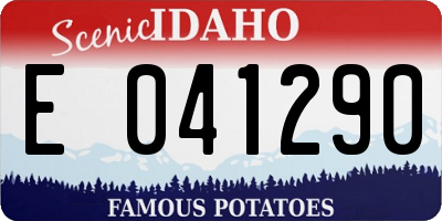 ID license plate E041290