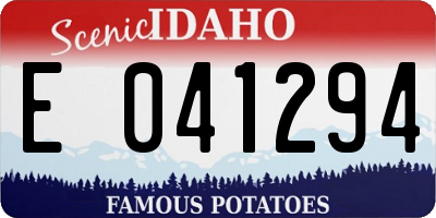 ID license plate E041294