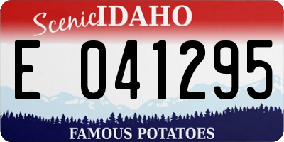 ID license plate E041295