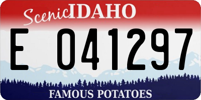 ID license plate E041297