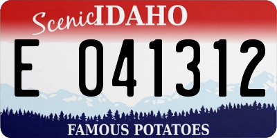 ID license plate E041312