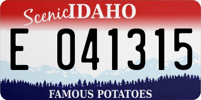 ID license plate E041315