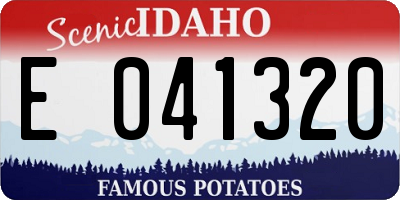 ID license plate E041320