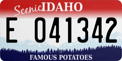 ID license plate E041342