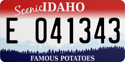 ID license plate E041343