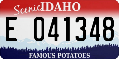 ID license plate E041348
