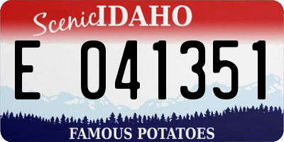 ID license plate E041351