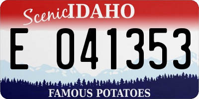 ID license plate E041353
